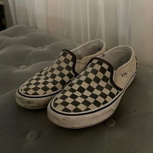 Vans checkerboard slip ons